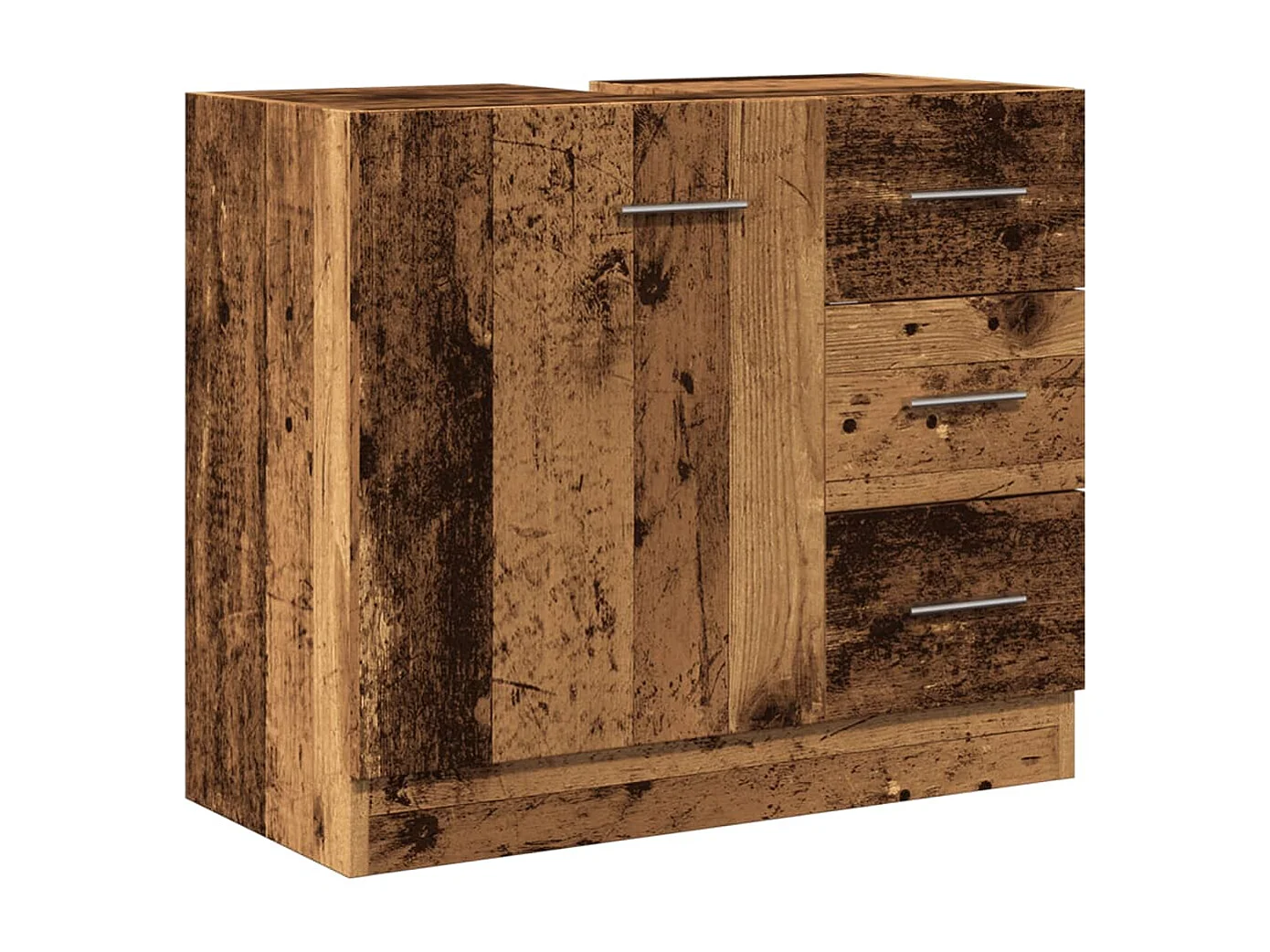 Mueble lavabo de madera antigua 63x30x54 cm madera de ingeniería