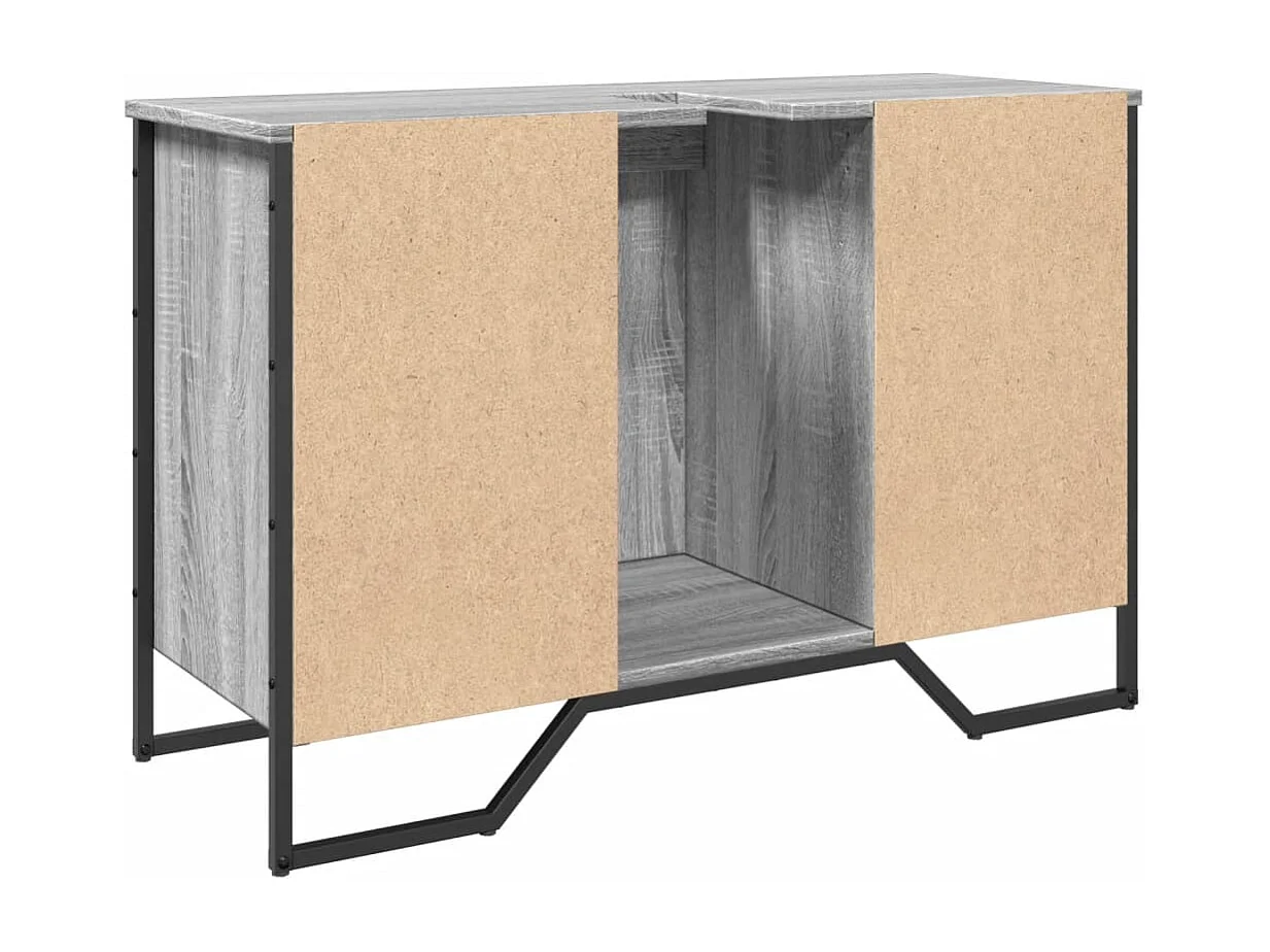 Mobile lavabo da bagno grigio Sonoma 91x35x60 cm