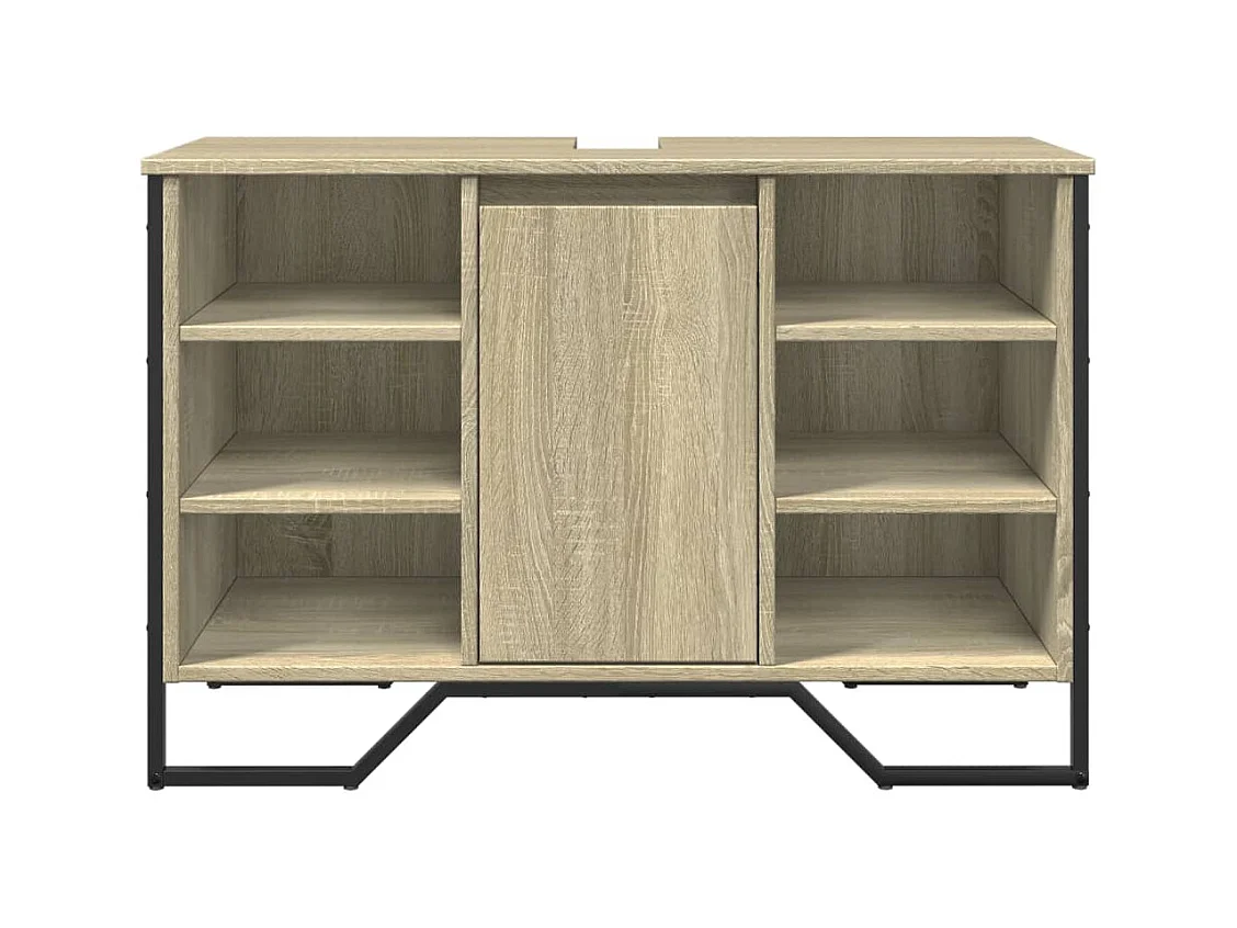 Mobile lavabo da bagno in rovere Sonoma 91x35x60 cm