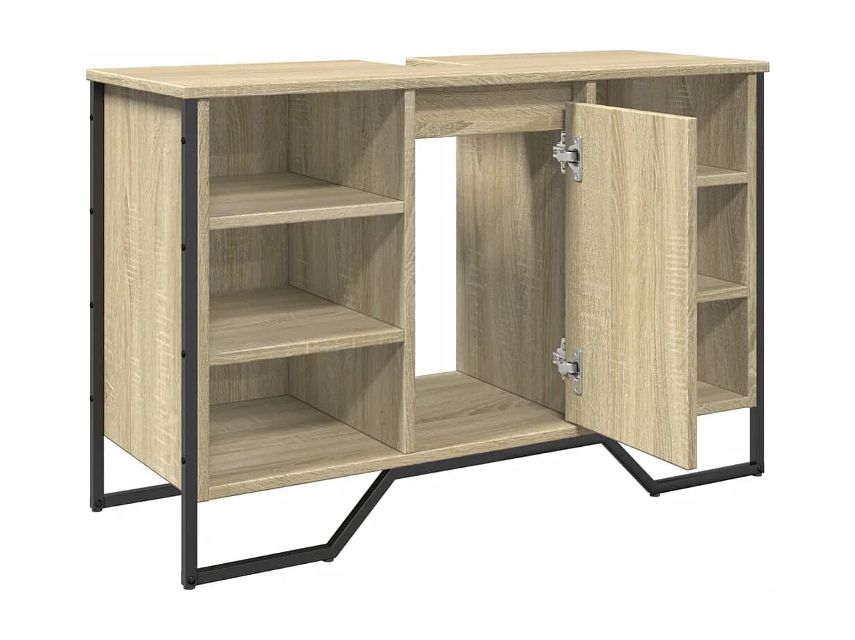 Mobile lavabo da bagno in rovere Sonoma 91x35x60 cm