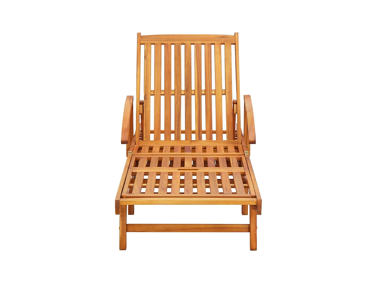 Chaises longues lot de 2 avec coussins Bois d'acacia solide