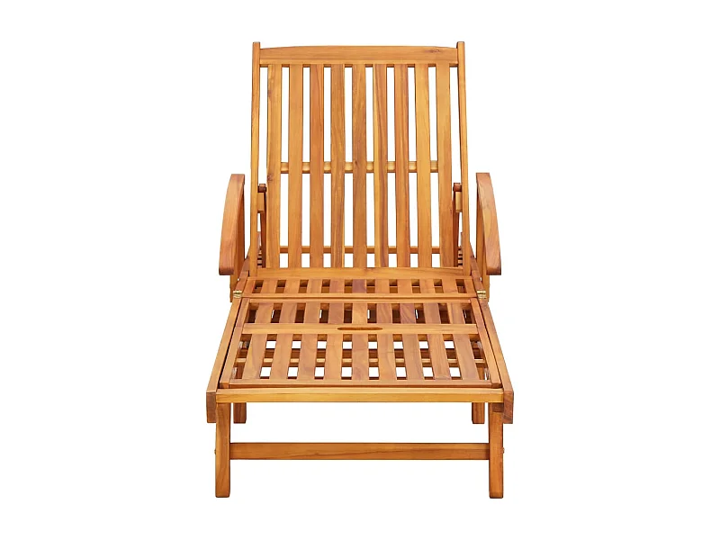 Set van 2 loungestoelen met kussens. Massief acaciahout.