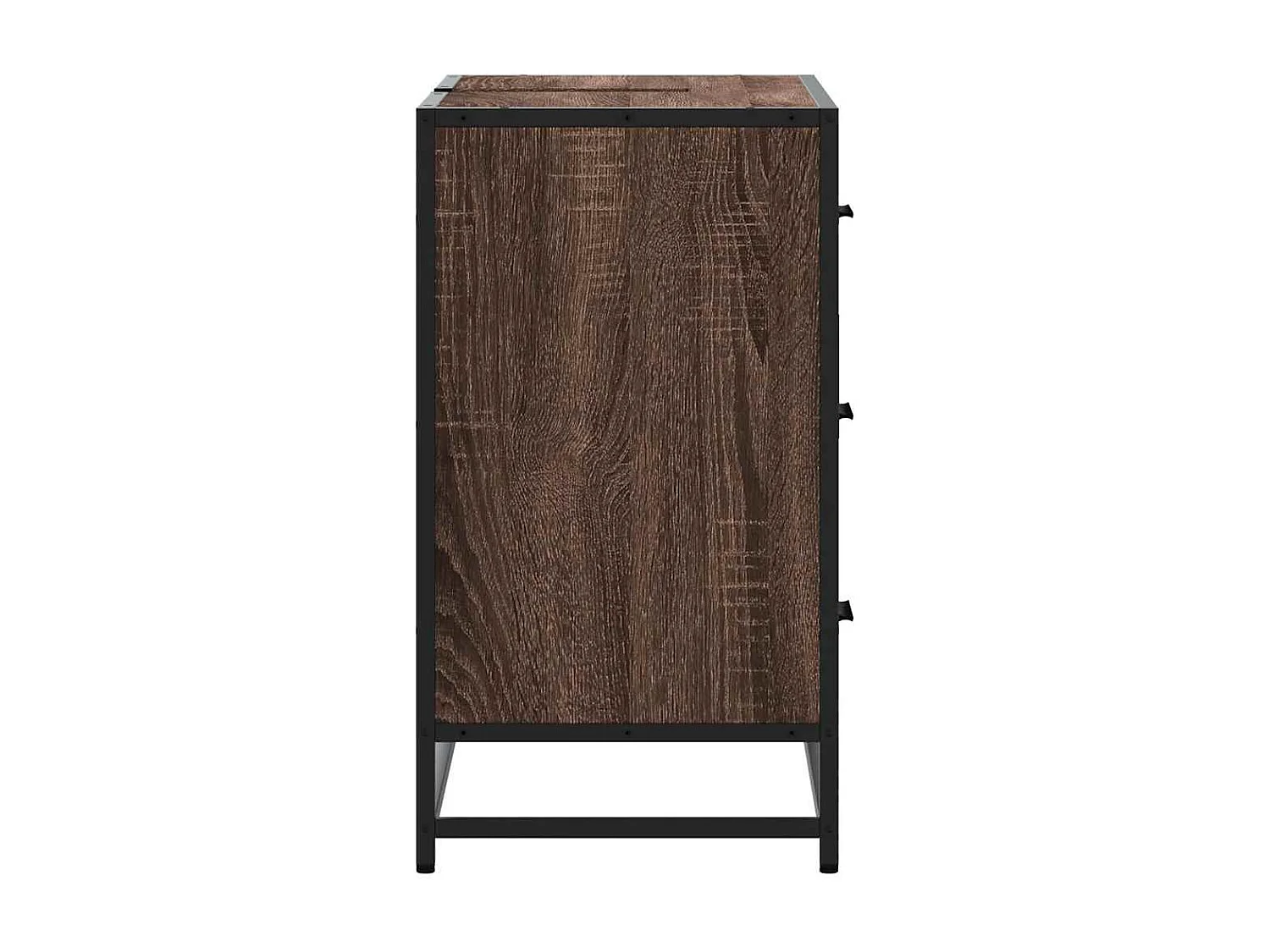 Mueble de lavabo de baño de madera de ingeniería de roble marrón