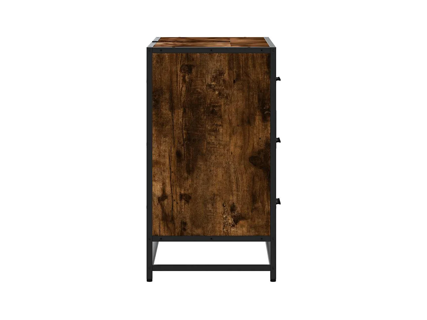 Badkamer wastafelkast van gerookt eikenhout