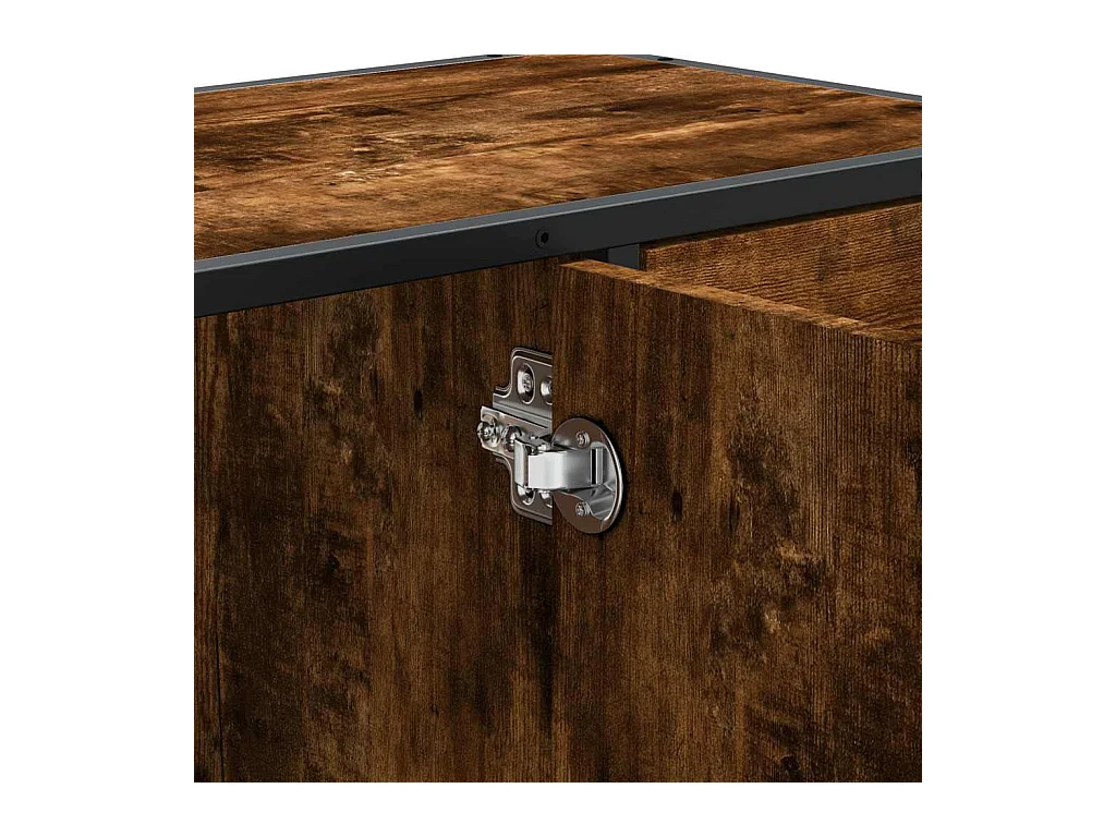 Badkamer wastafelkast van gerookt eikenhout