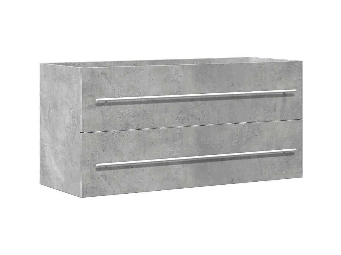 Armoire d'évier Gris béton 100x38,5x48 cm Aggloméré