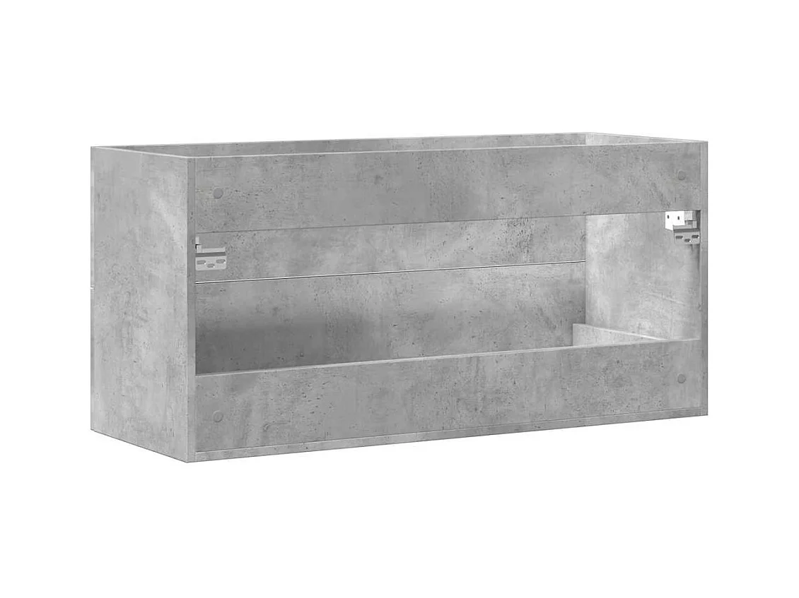 Armoire d'évier Gris béton 100x38,5x48 cm Aggloméré