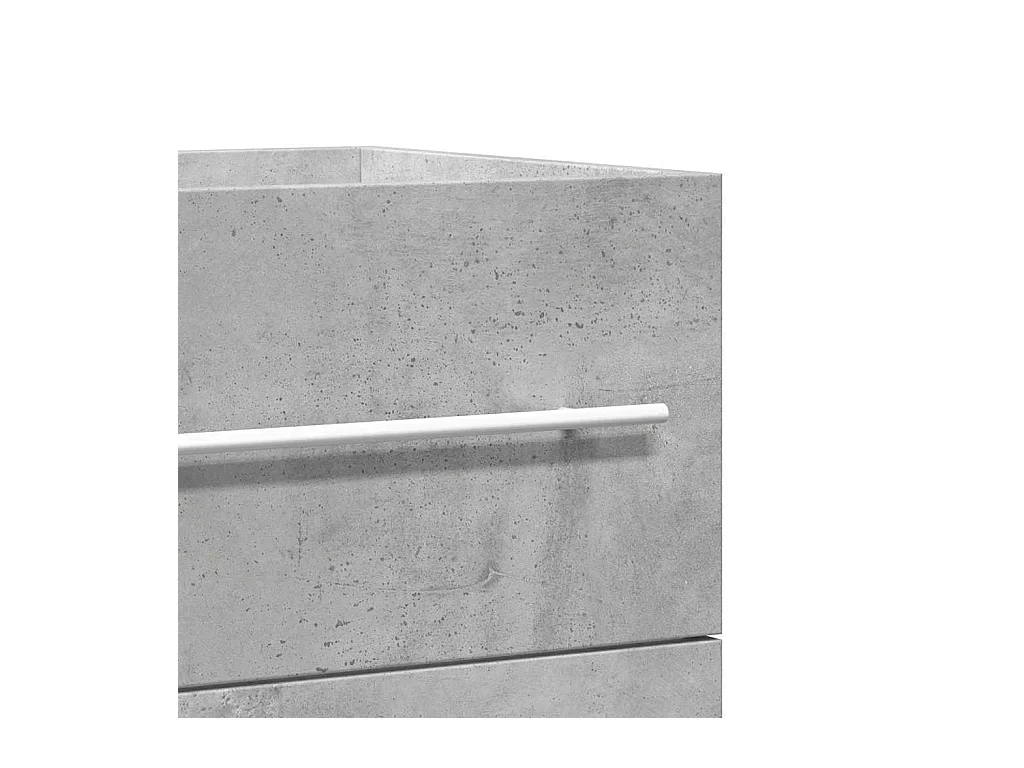 Armoire d'évier Gris béton 100x38,5x48 cm Aggloméré