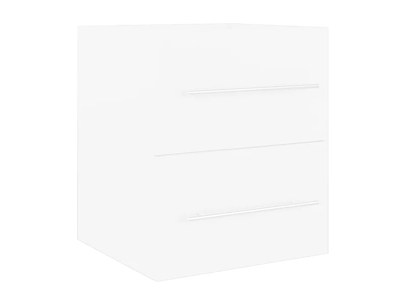 Witte spoelbakkast 41x38,5x48 cm bewerkt hout