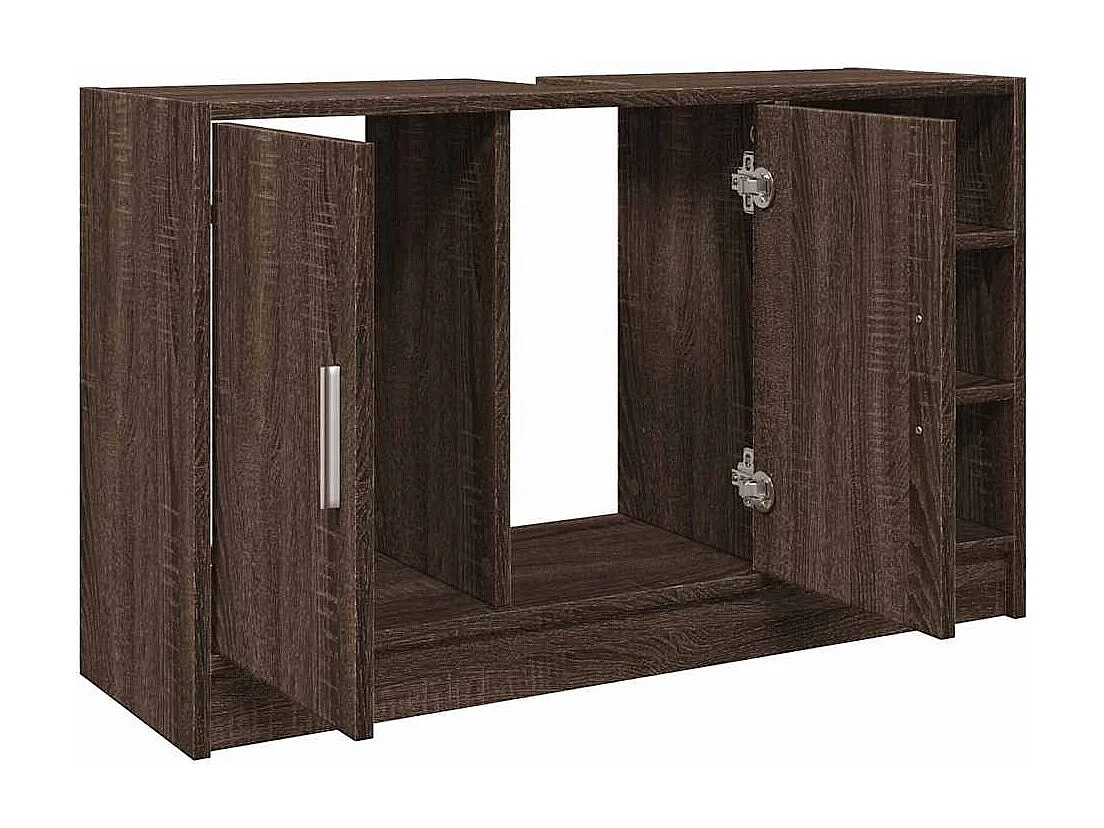 Mobile lavabo in rovere marrone 90x29x55 cm in legno ingegnerizzato