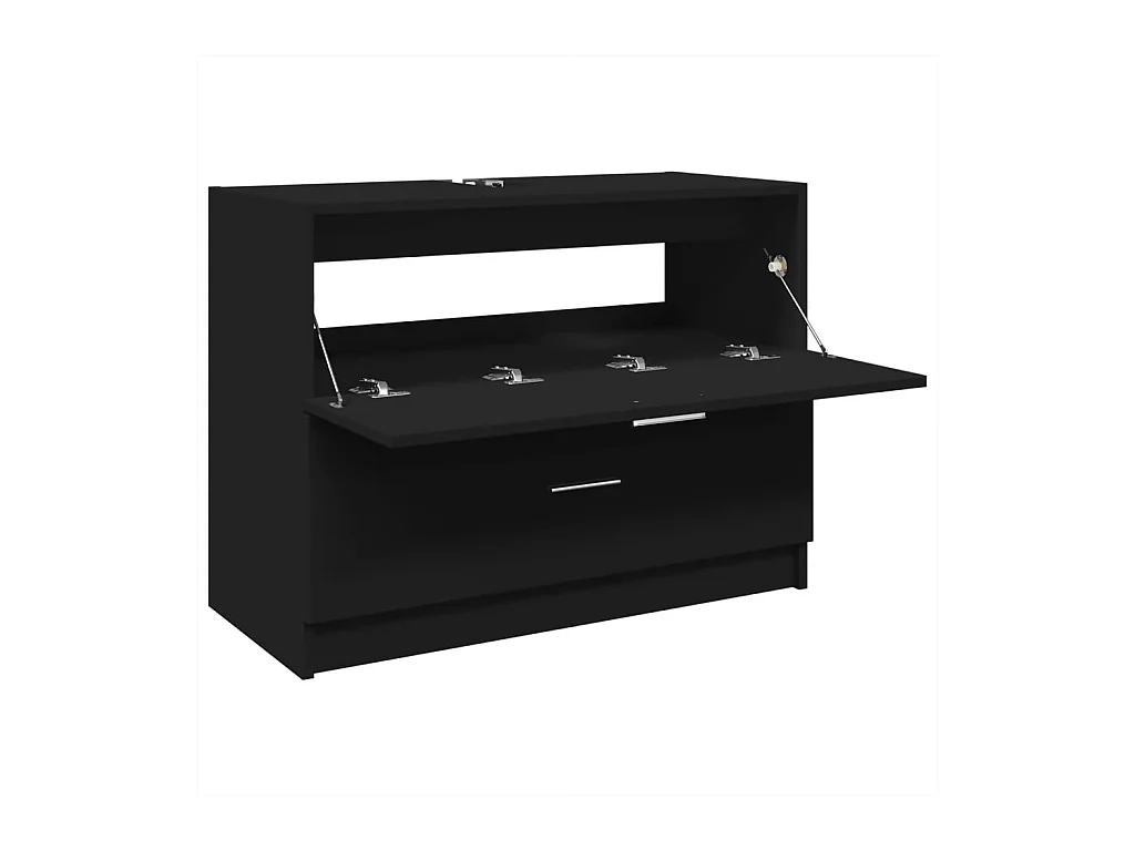 Zwarte wastafelkast 78x37x59 cm bewerkt hout