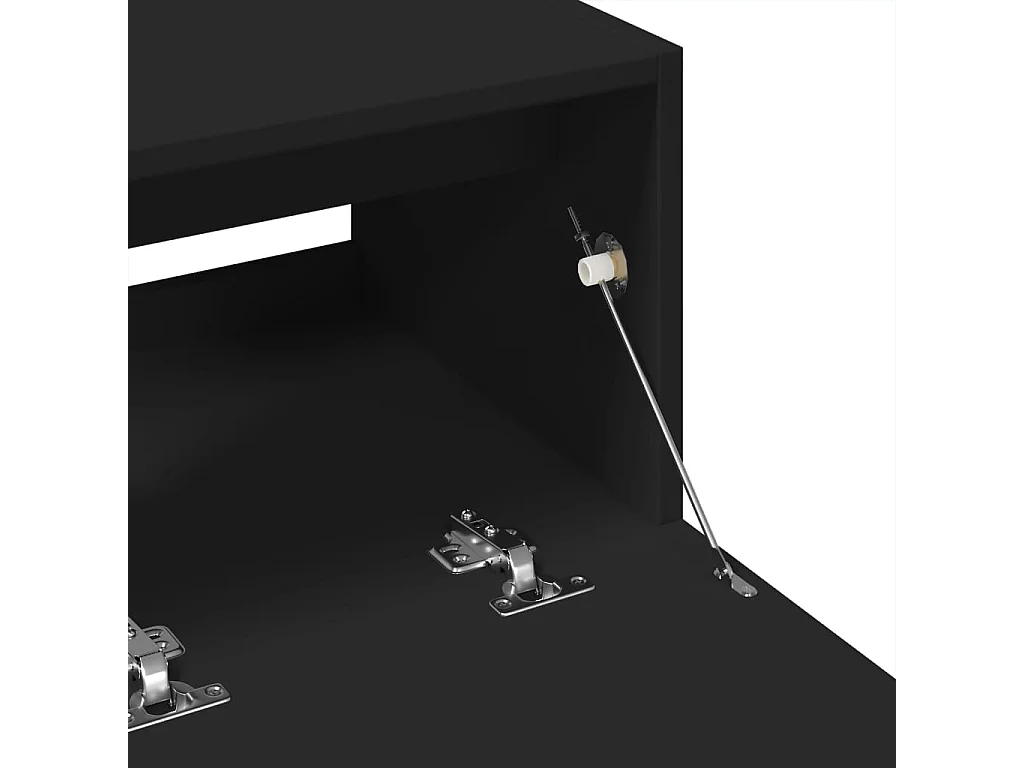 Mueble lavabo negro 78x37x59 cm madera de ingeniería