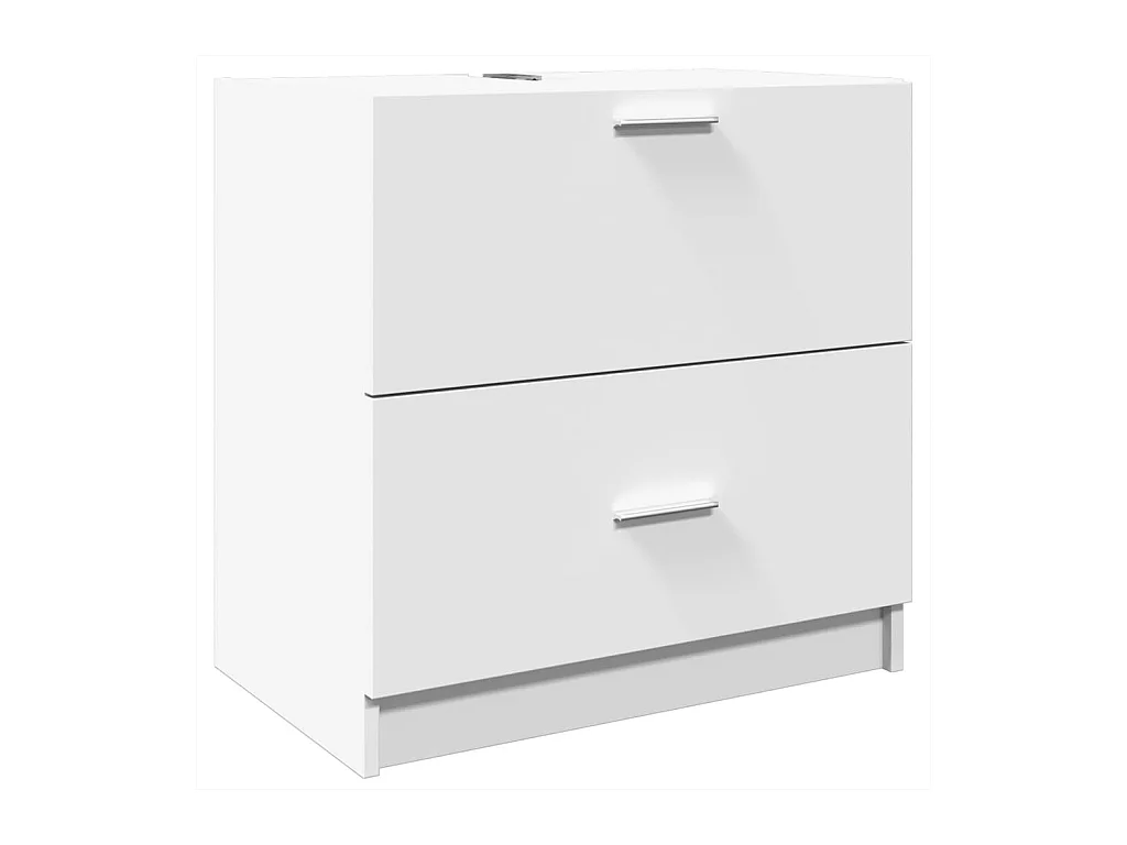 Witte wastafelkast 59x37x59 cm bewerkt hout