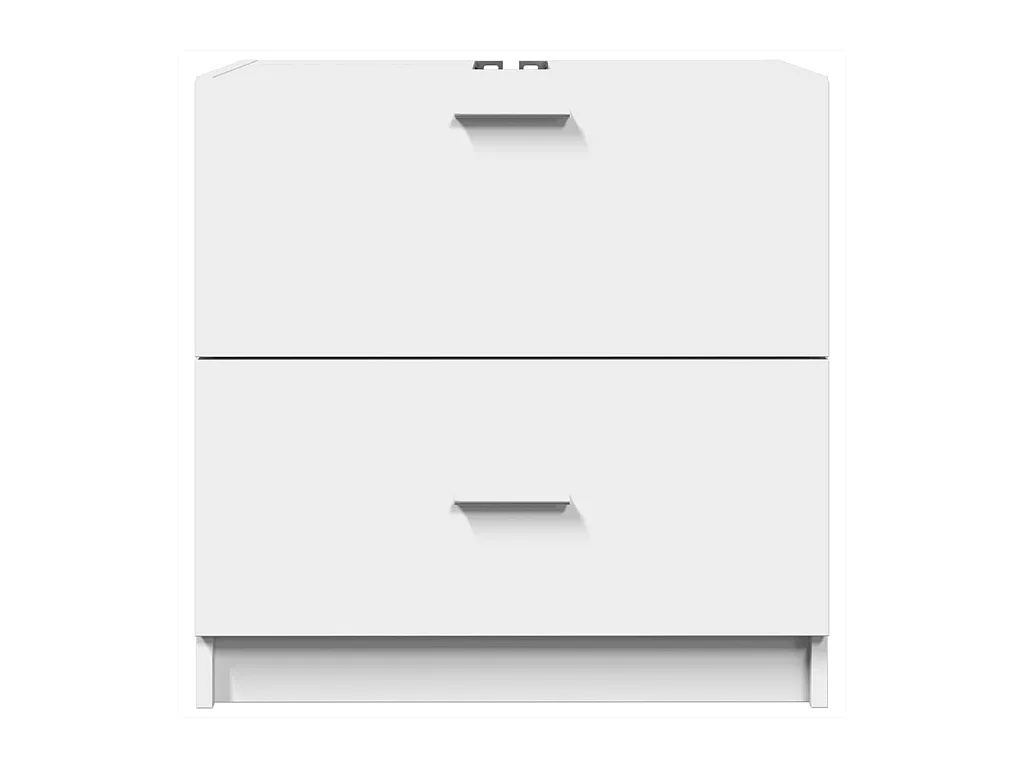 Witte wastafelkast 59x37x59 cm bewerkt hout