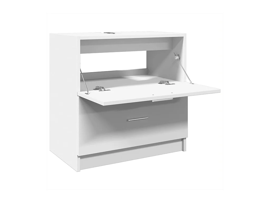 Witte wastafelkast 59x37x59 cm bewerkt hout