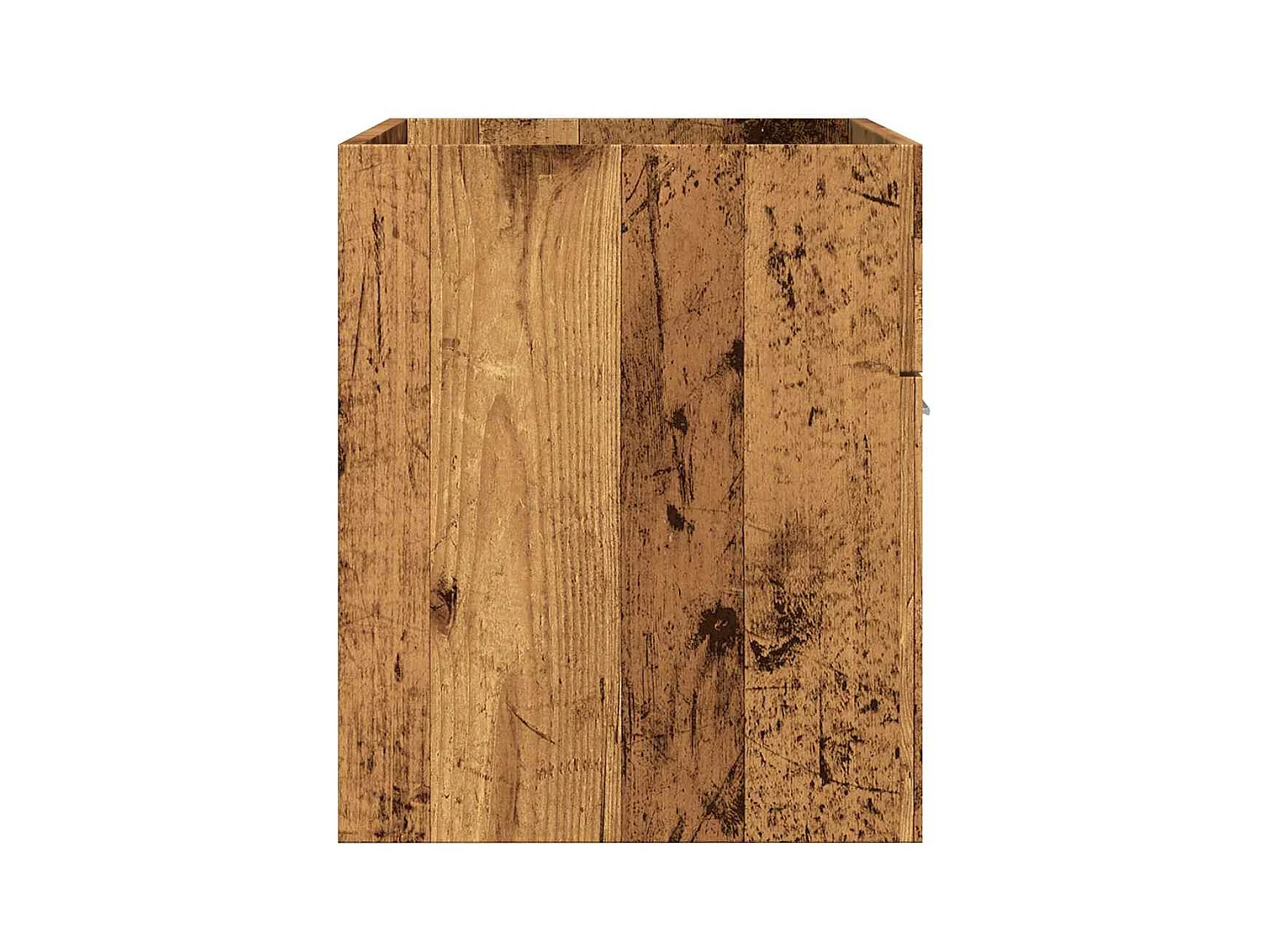 Badkamer wastafelkast oud hout bewerkt hout