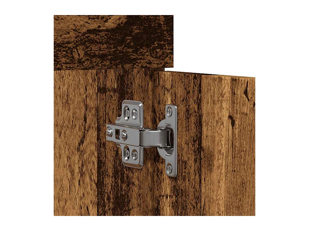 Badkamer wastafelkast oud hout bewerkt hout