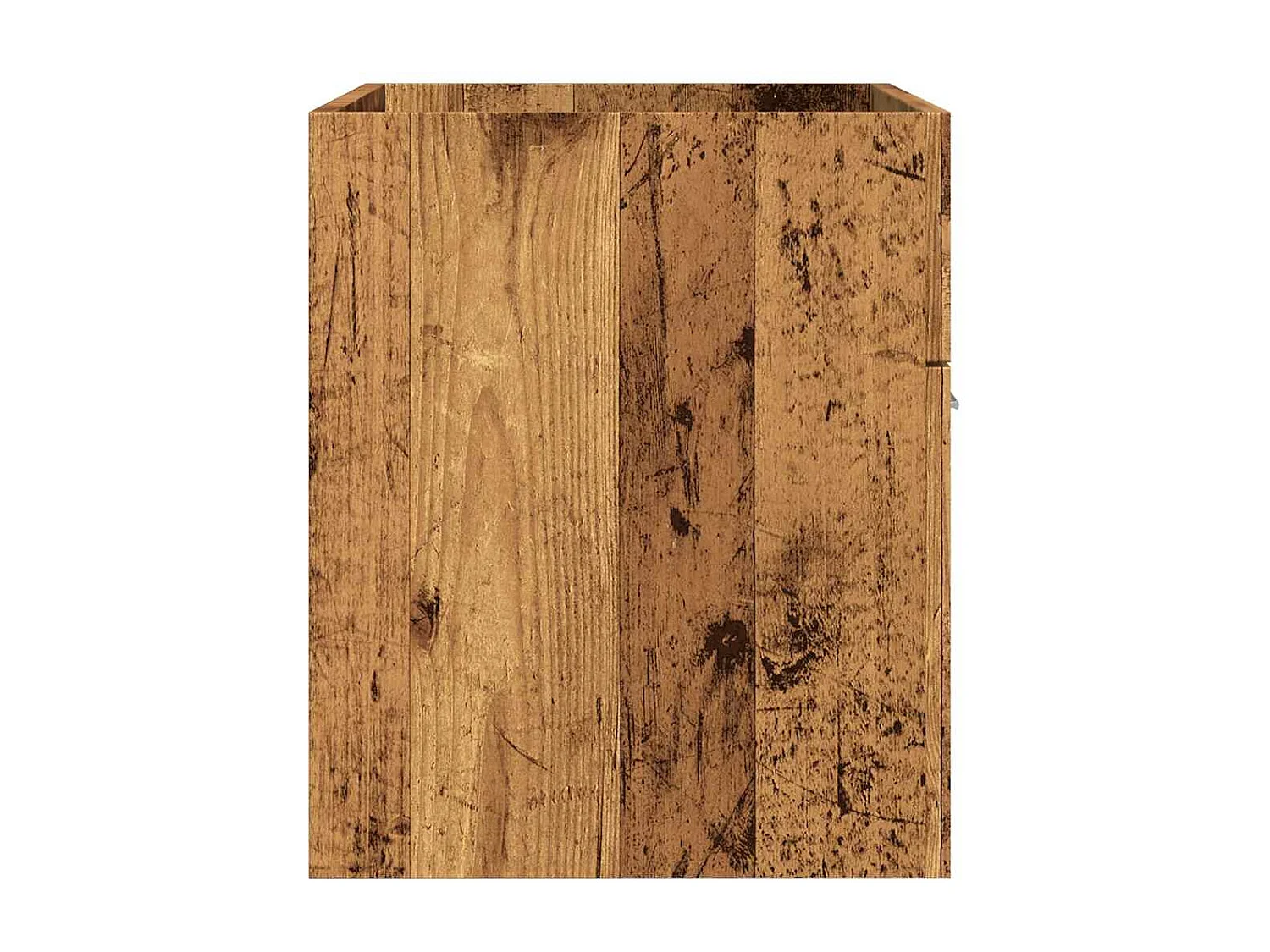 Badkamer wastafelkast oud hout bewerkt hout