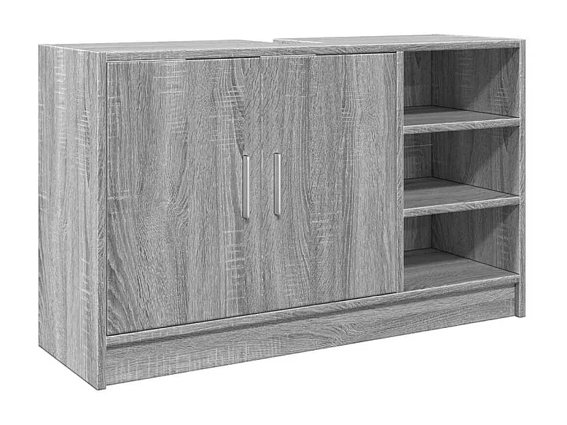 Sonoma grijze wastafelkast 90x29x55 cm bewerkt hout