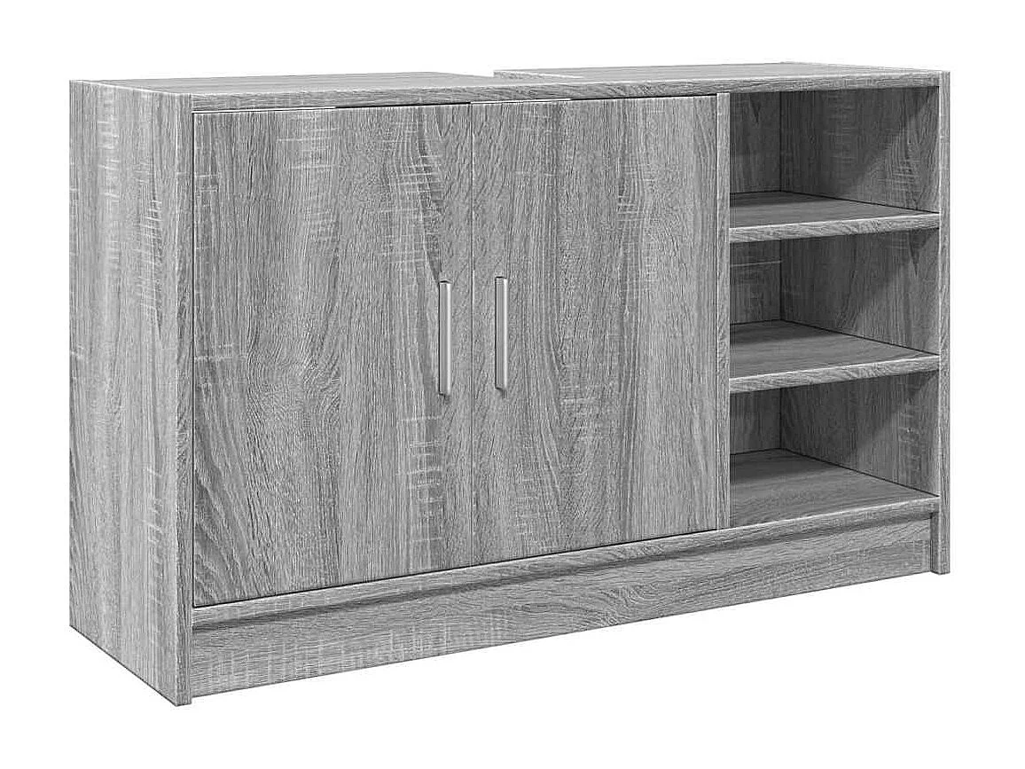 Sonoma grijze wastafelkast 90x29x55 cm bewerkt hout