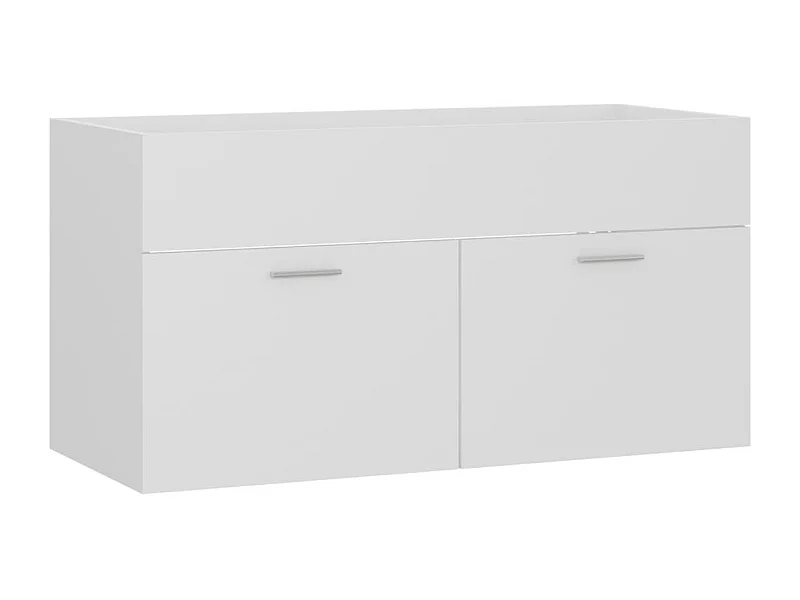 Witte spoelbakkast 90x38,5x46 cm bewerkt hout