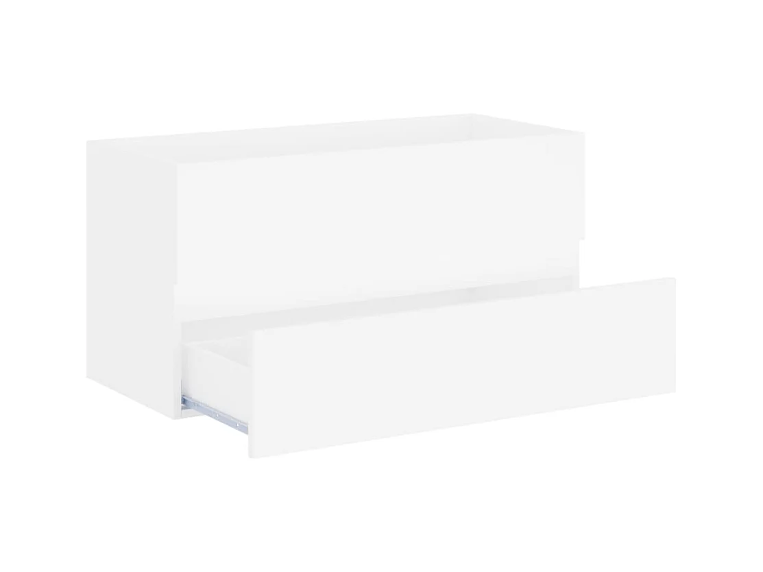 Mueble para lavabo blanco 90x38,5x45 cm Madera de ingeniería