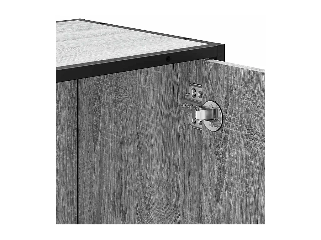 Armoire de lavabo de salle de bain sonoma gris 65x33x60 cm