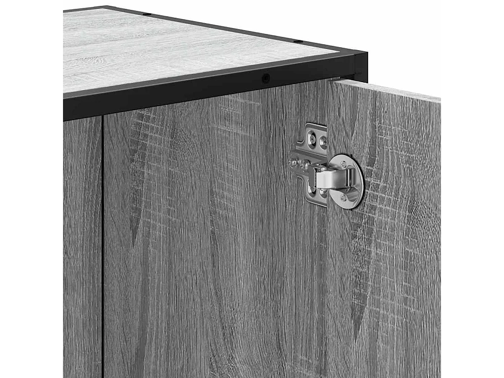 Armoire de lavabo de salle de bain sonoma gris 65x33x60 cm