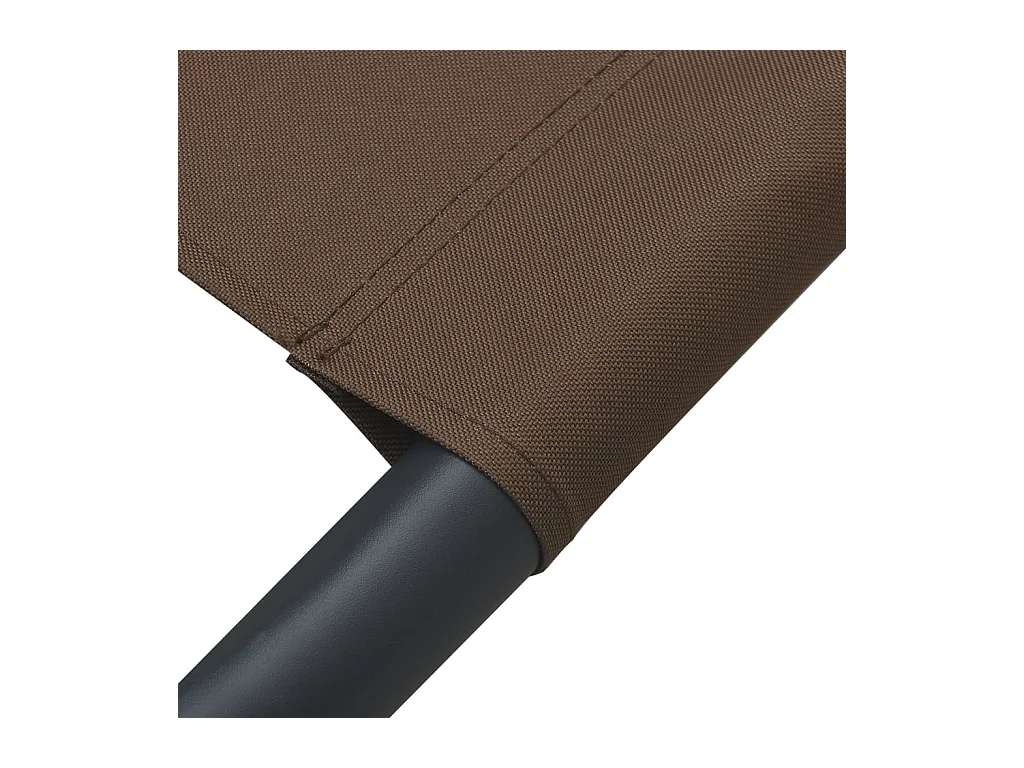 Lit de repos d'extérieur avec auvent et oreiller Marron