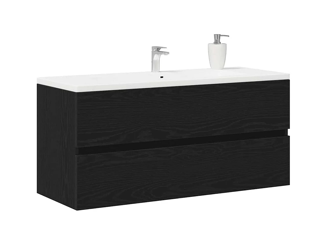Mobile lavabo in rovere nero 100x38,5x45 cm in legno ingegnerizzato