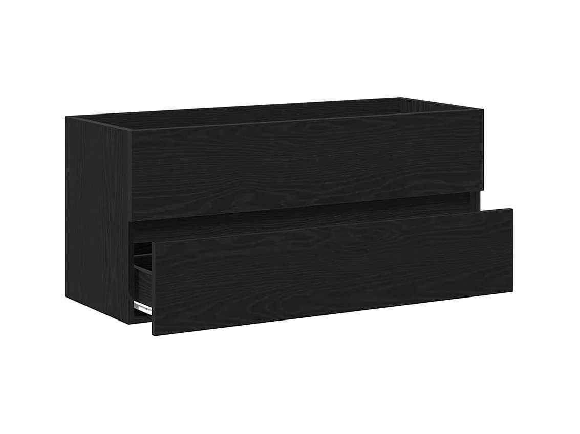 Armoire d'évier chêne noir 100x38,5x45 cm bois d'ingénierie