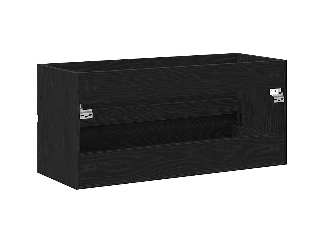 Armoire d'évier chêne noir 100x38,5x45 cm bois d'ingénierie