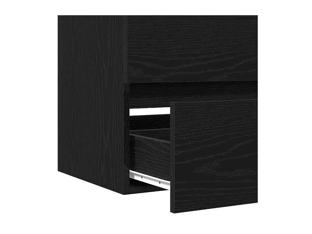 Armoire d'évier chêne noir 100x38,5x45 cm bois d'ingénierie