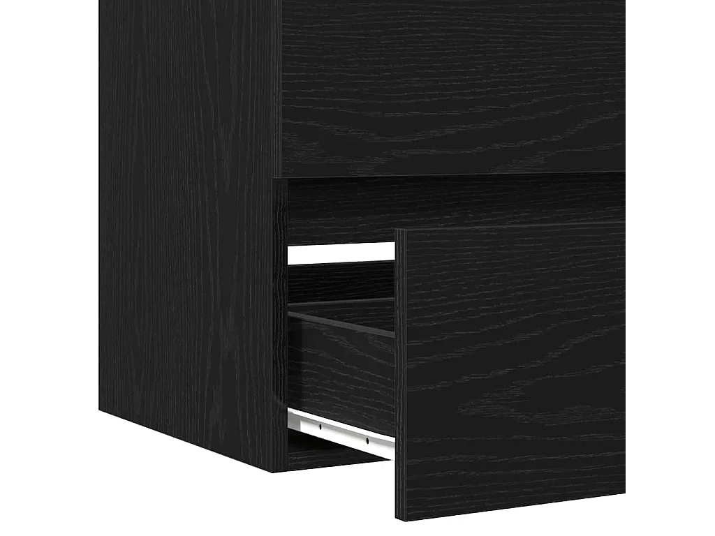Armoire d'évier chêne noir 100x38,5x45 cm bois d'ingénierie