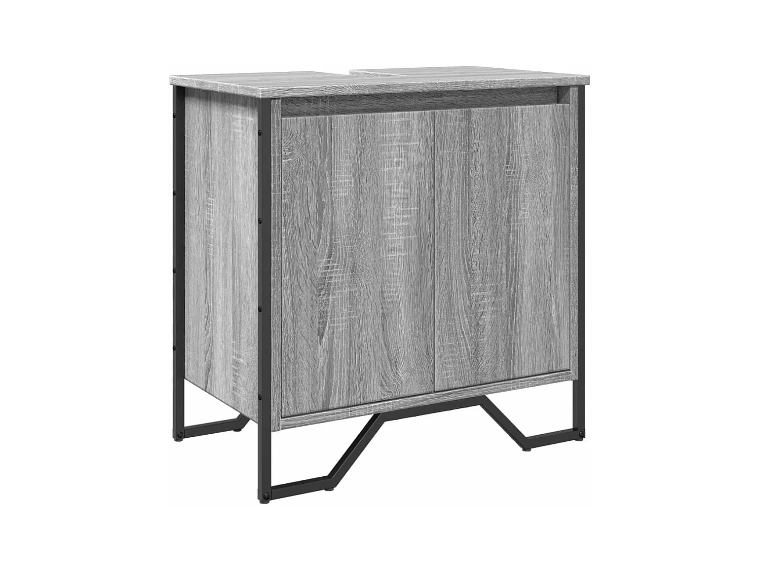 Badkamer wastafelkast Sonoma grijs 60x35x60 cm