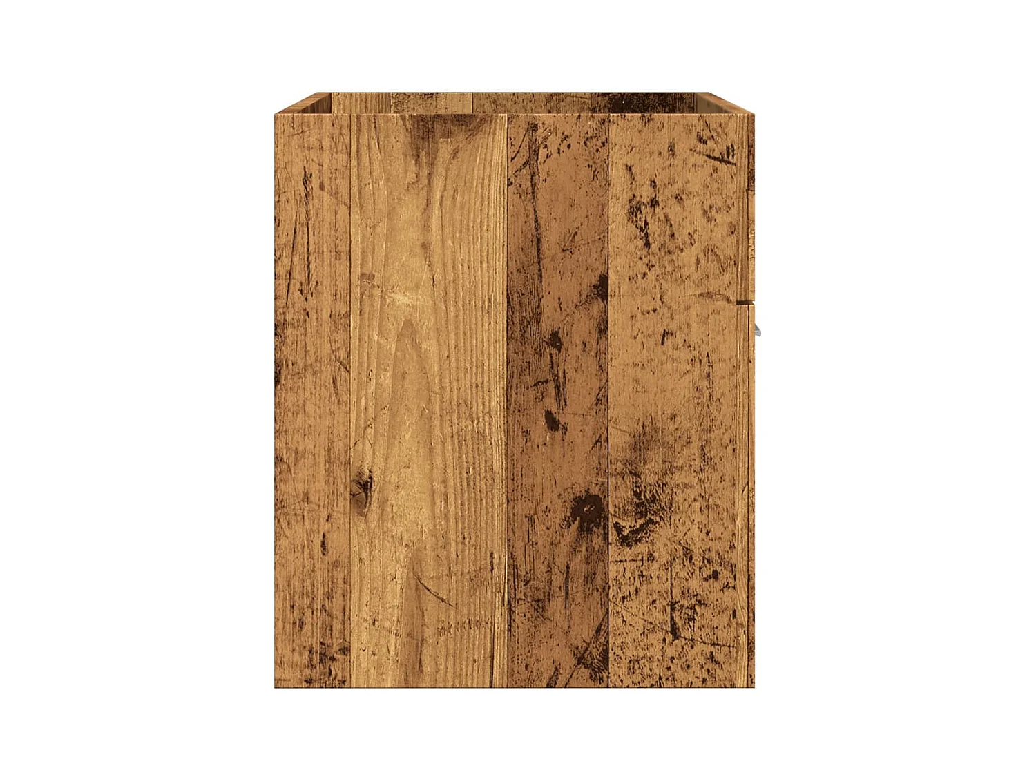 Badkamer wastafelkast oud hout bewerkt hout