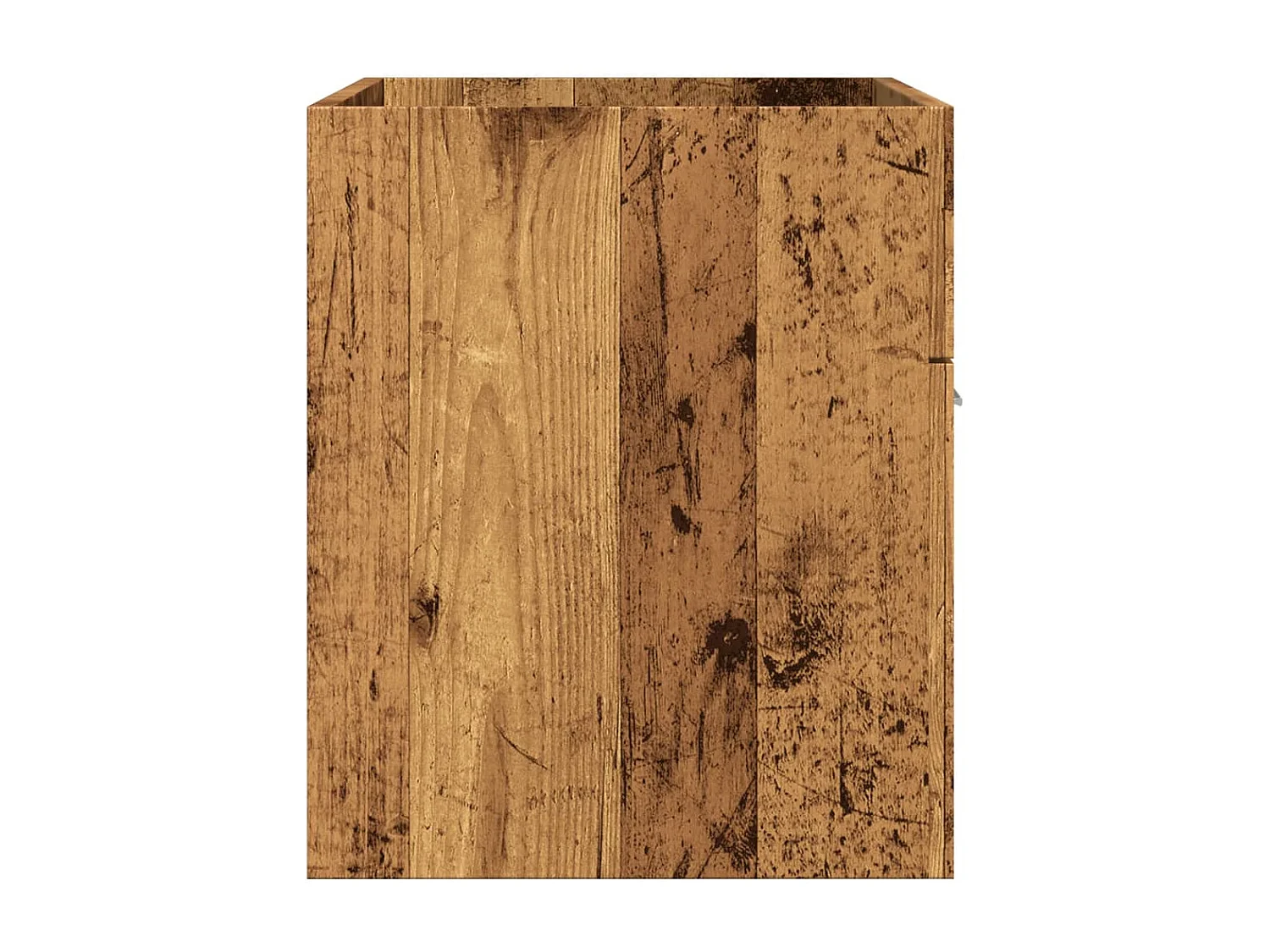 Badkamer wastafelkast oud hout bewerkt hout