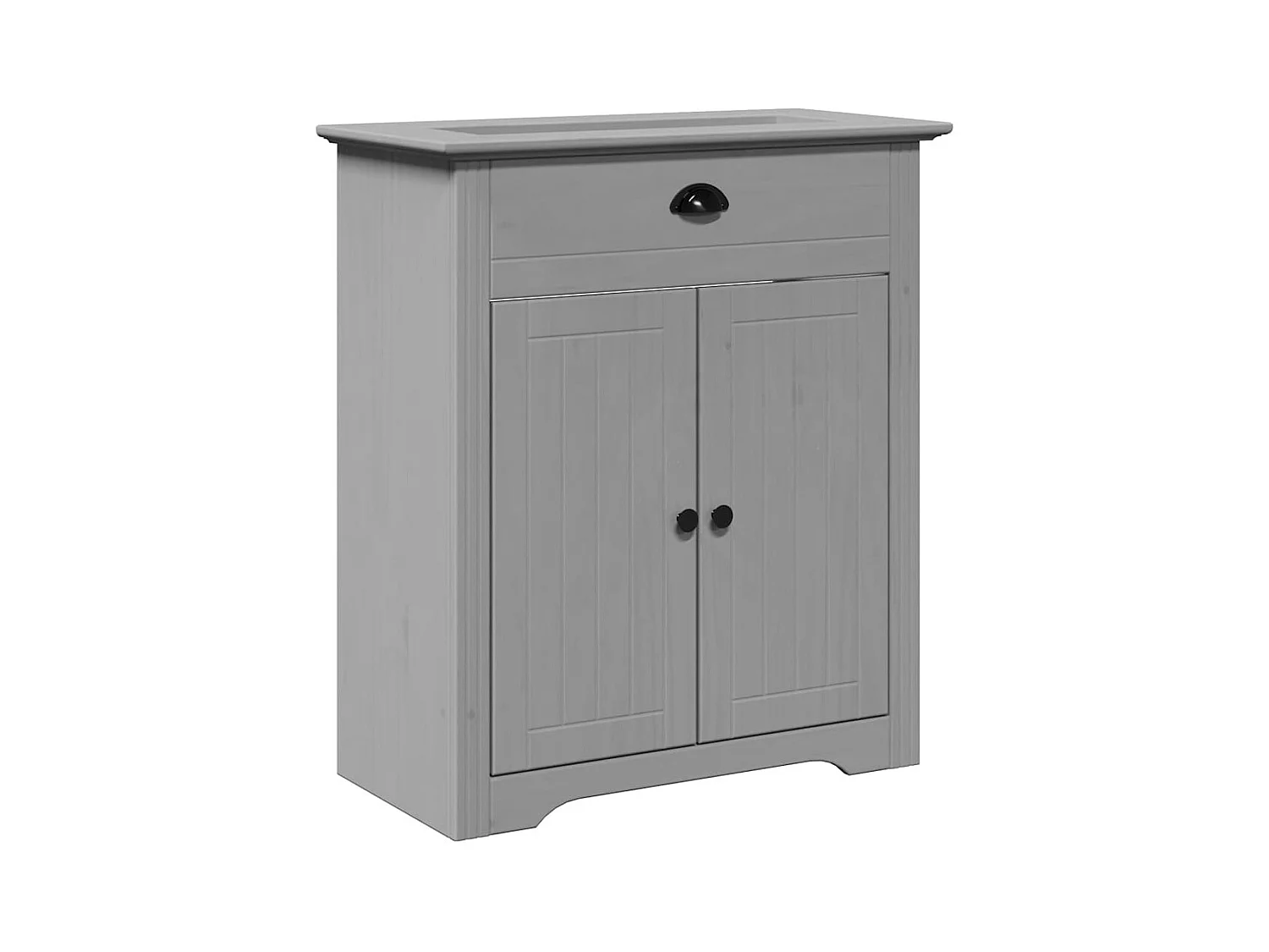 Armoire de lavabo de salle de bain BODO gris 70x35x80 cm