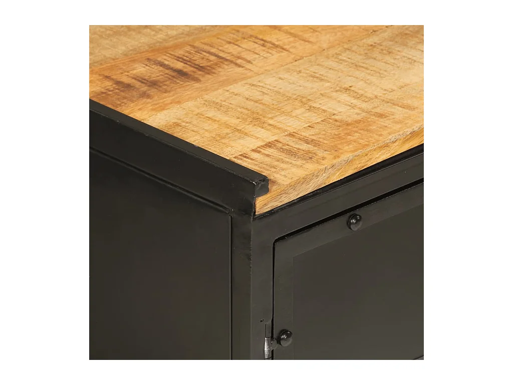 Badkamer wastafelkast van ijzer en mangohout