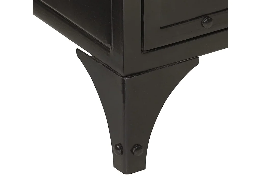 Mobile lavabo per bagno in ferro e legno di mango