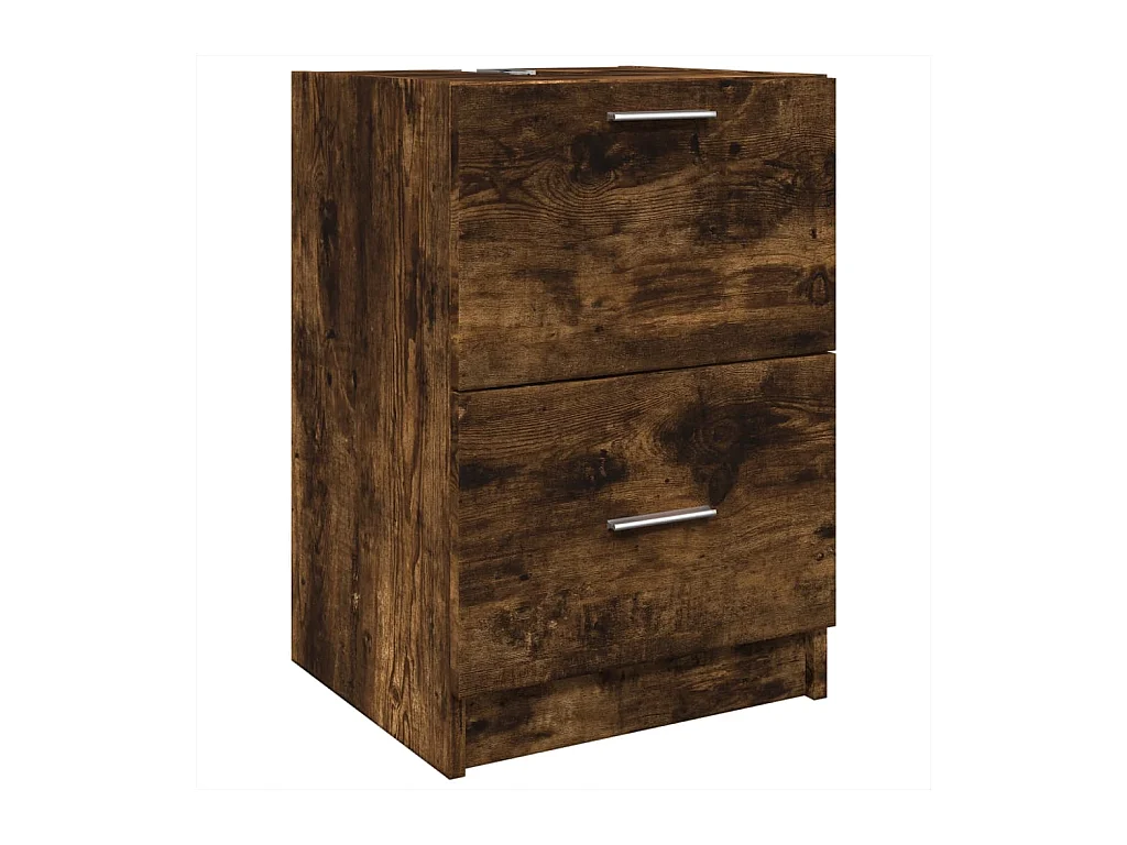 Gerookte eikenhouten spoelbakkast 40x37x59 cm bewerkt hout