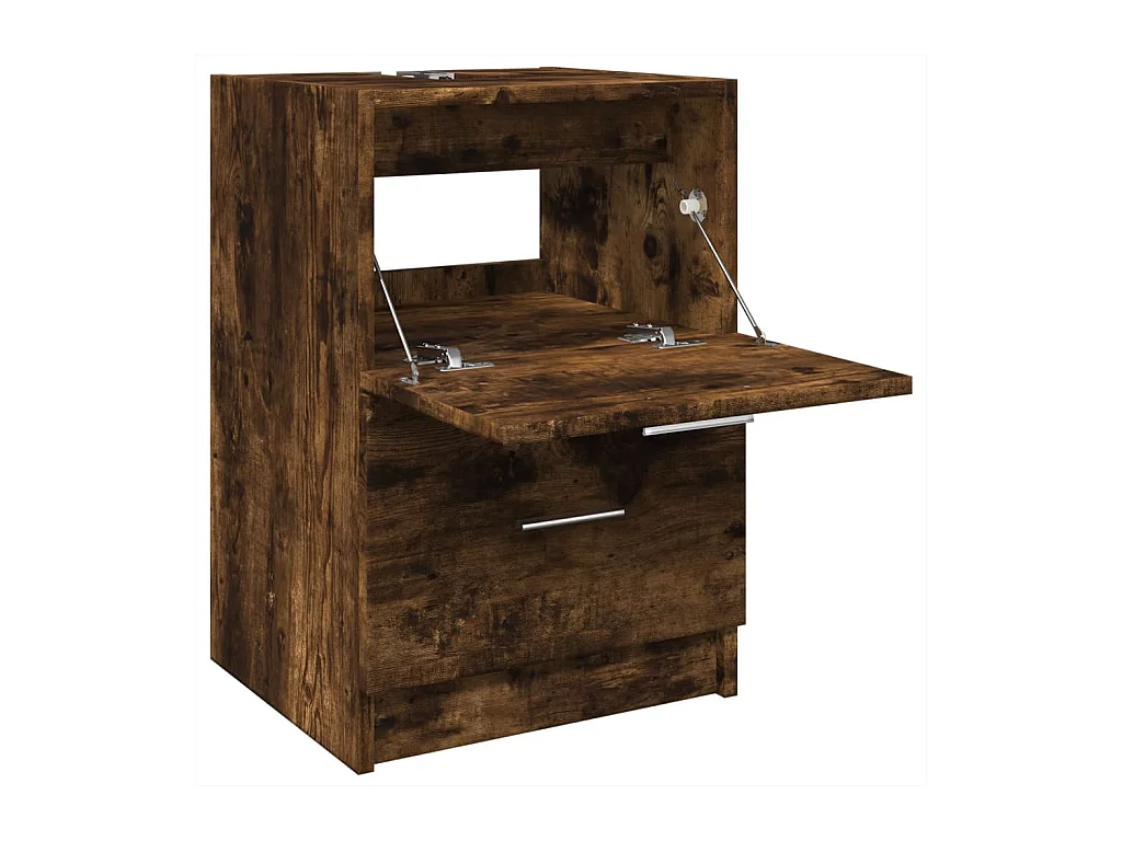 Gerookte eikenhouten spoelbakkast 40x37x59 cm bewerkt hout