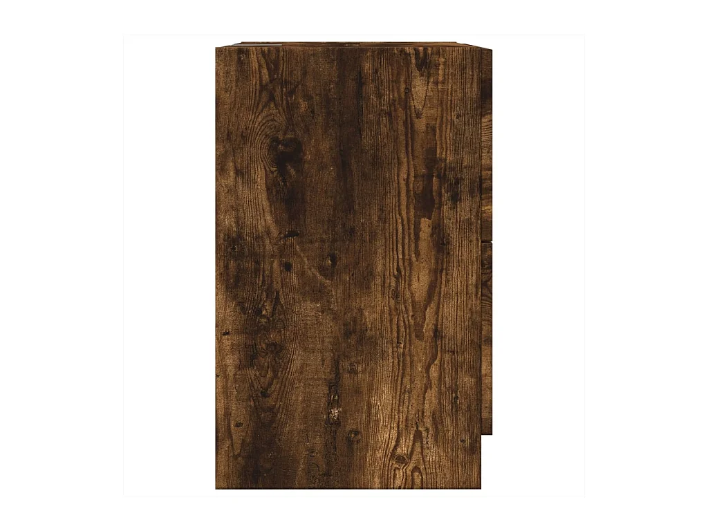 Gerookte eikenhouten spoelbakkast 40x37x59 cm bewerkt hout