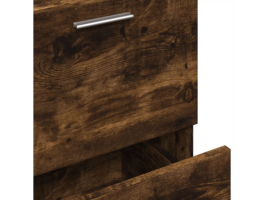 Gerookte eikenhouten spoelbakkast 40x37x59 cm bewerkt hout