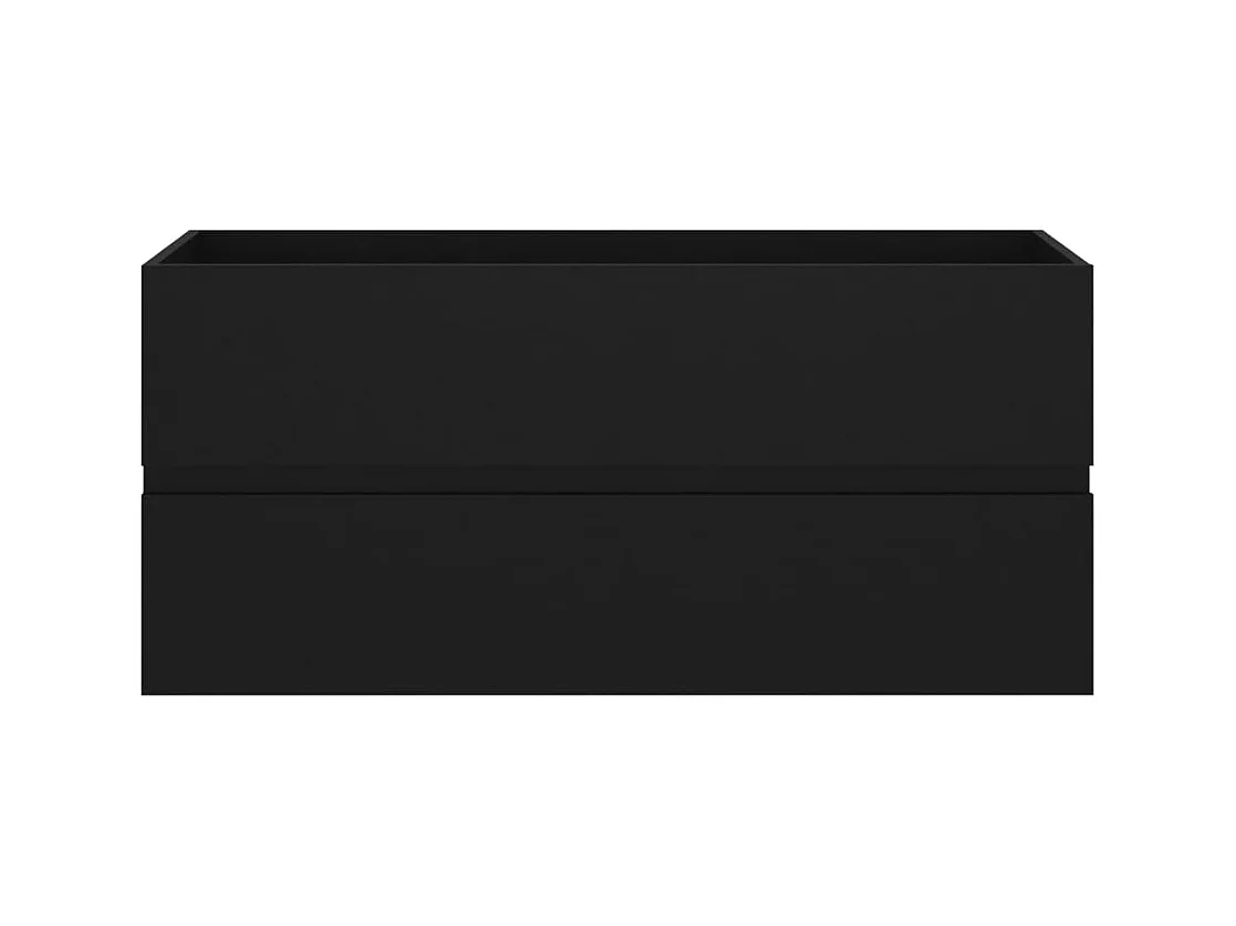Zwarte spoelbakkast 100x38,5x45 cm bewerkt hout