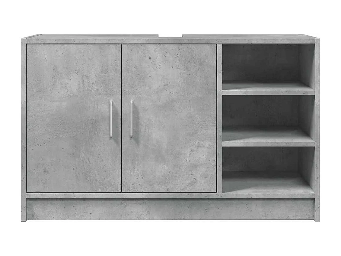 Mobile lavabo grigio cemento 90x29x55 cm in legno ingegnerizzato