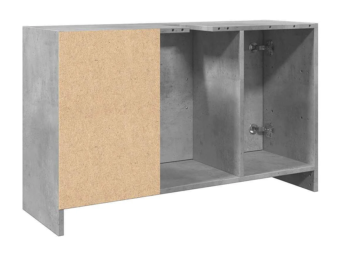 Mobile lavabo grigio cemento 90x29x55 cm in legno ingegnerizzato