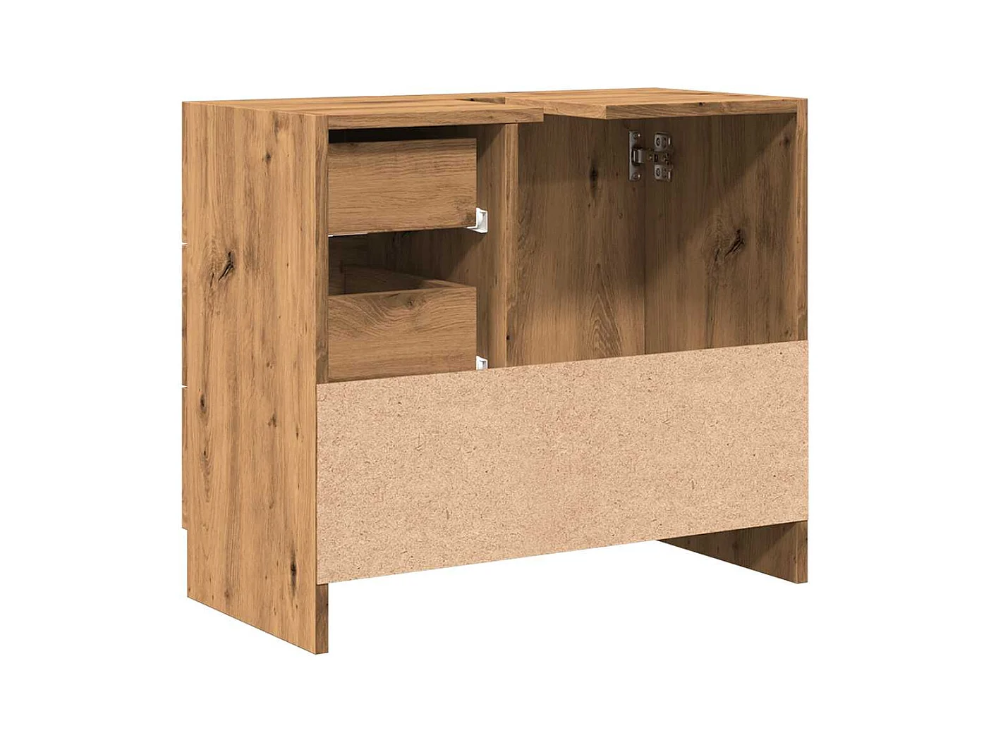 Mueble lavabo de roble artesanal 63x30x54 cm madera de ingeniería