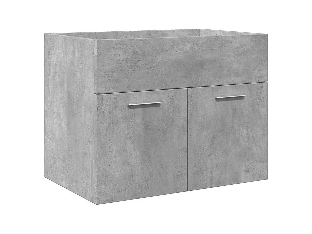Badkamer wastafelmeubel met geïntegreerde waskom in betongrijs