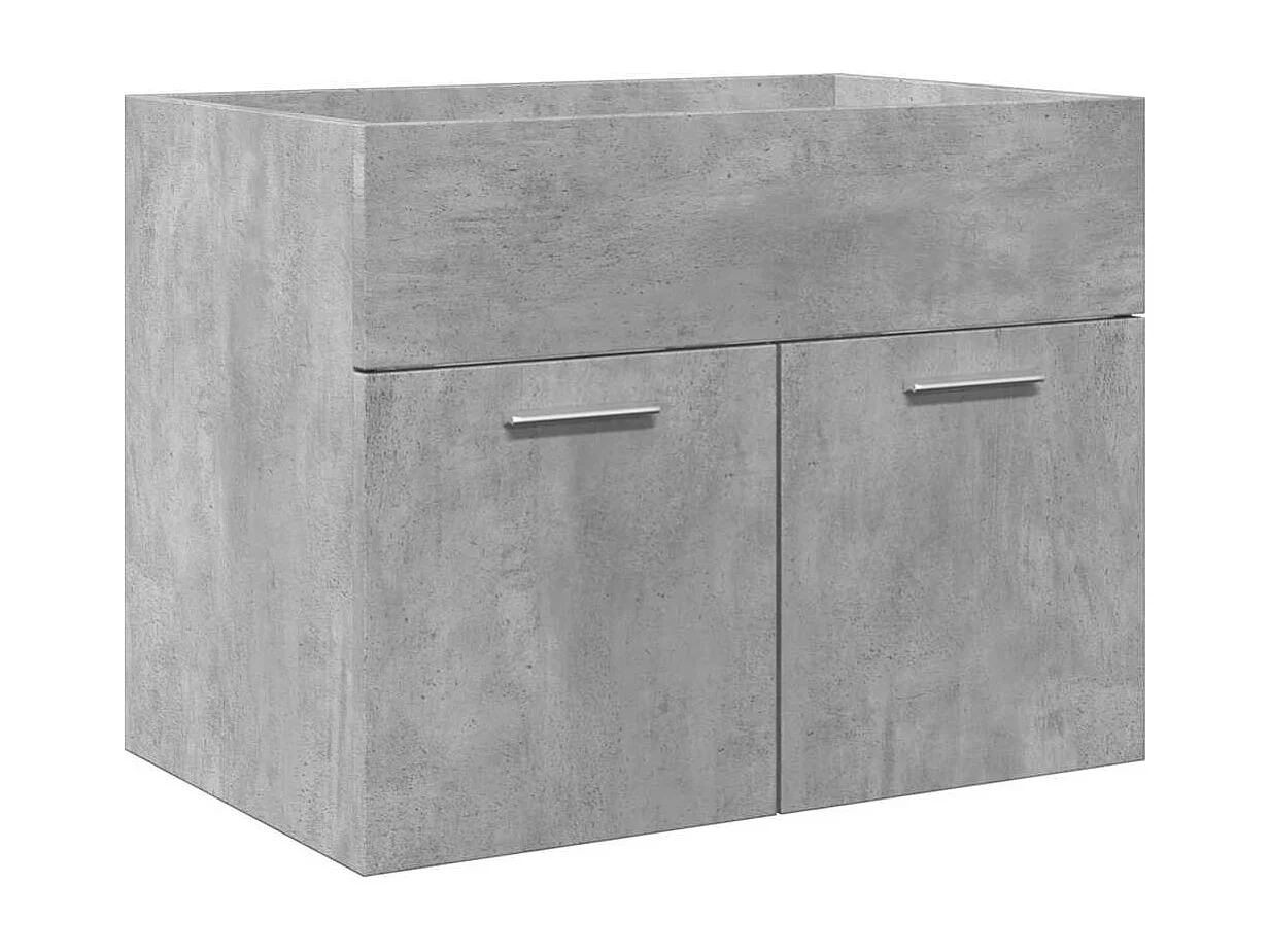 Mueble de baño con lavabo integrado en gris hormigón